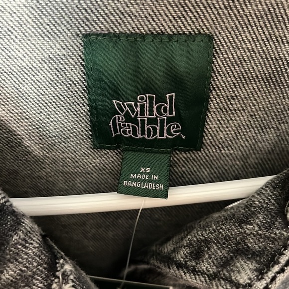 Wild fable, gray denim jacket XS. - Picture 3 of 5